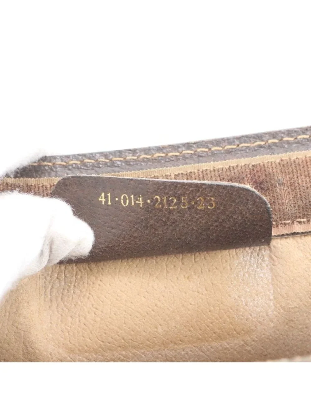 Gucci GG Supreme Sherry Line Leather Clutch Pouch Business